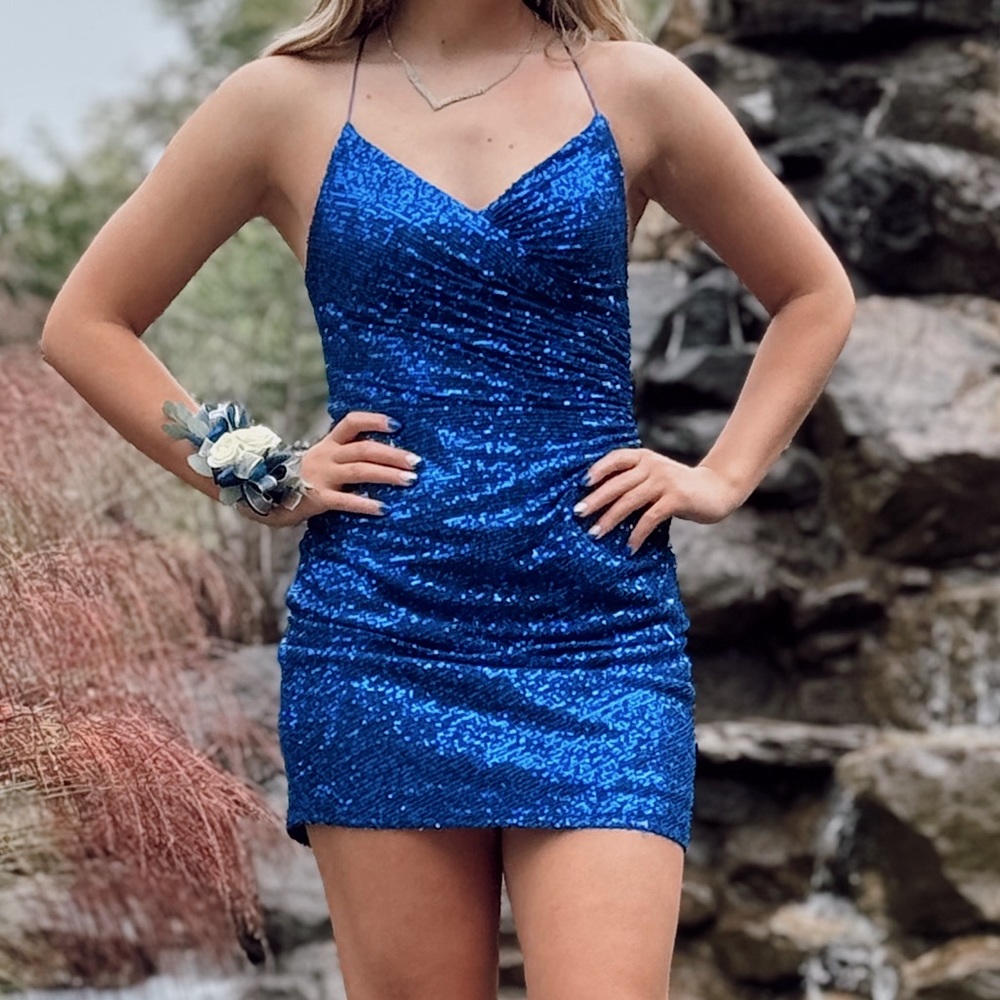 Navy blue HOCO dress